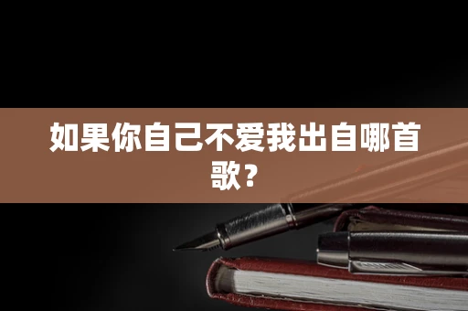 如果你自己不爱我出自哪首歌？