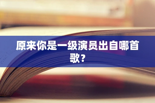 原来你是一级演员出自哪首歌？