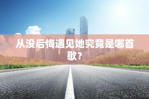 从没后悔遇见她究竟是哪首歌？