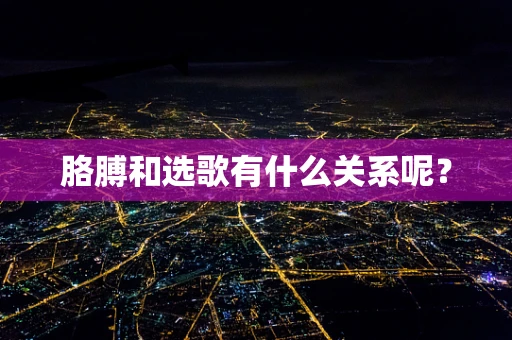 胳膊和选歌有什么关系呢？