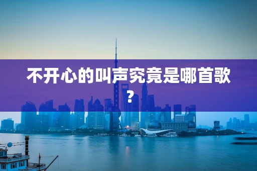 不开心的叫声究竟是哪首歌？