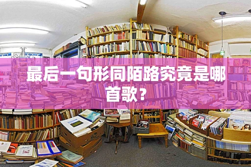 最后一句形同陌路究竟是哪首歌？