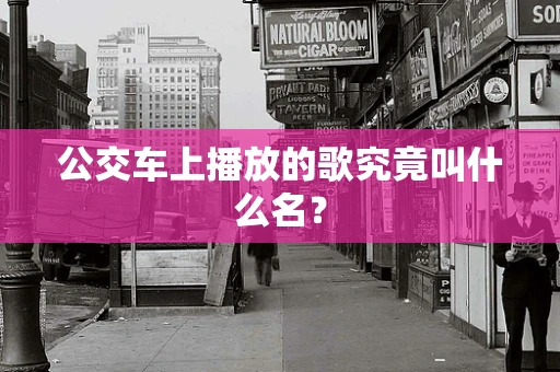 公交车上播放的歌究竟叫什么名？