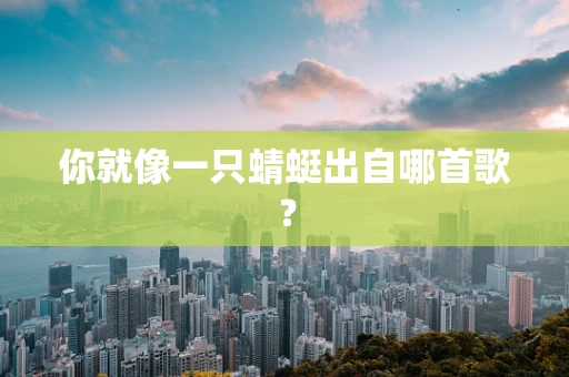 你就像一只蜻蜓出自哪首歌？