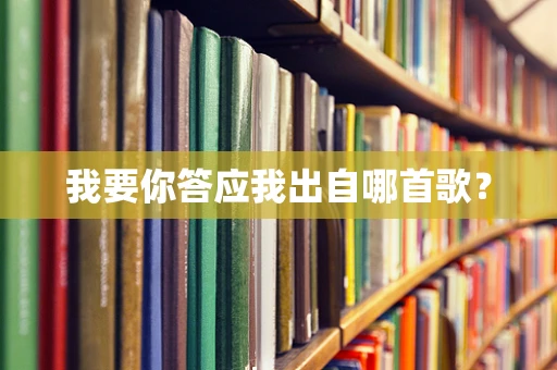 我要你答应我出自哪首歌？