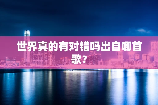 世界真的有对错吗出自哪首歌？