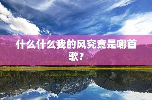 什么什么我的风究竟是哪首歌？