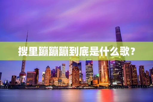 搜里蹦蹦蹦到底是什么歌？
