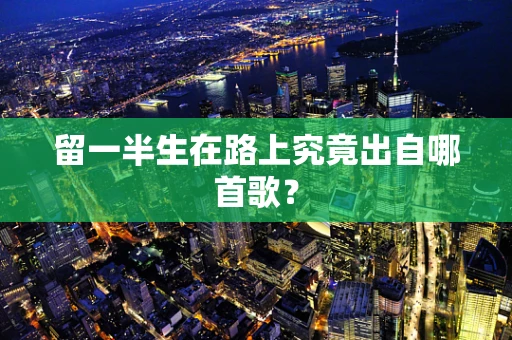 留一半生在路上究竟出自哪首歌？