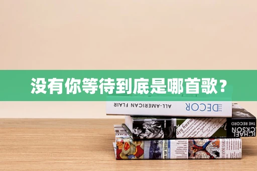 没有你等待到底是哪首歌？