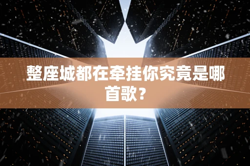 整座城都在牵挂你究竟是哪首歌？