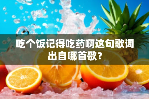 吃个饭记得吃药啊这句歌词出自哪首歌？