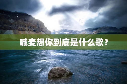 喊麦想你到底是什么歌？