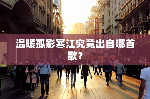 温暖孤影寒江究竟出自哪首歌？