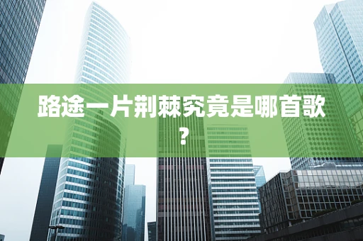 路途一片荆棘究竟是哪首歌？