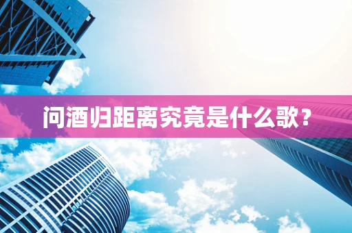 问酒归距离究竟是什么歌？