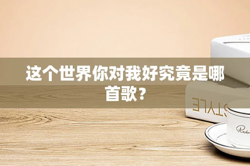 这个世界你对我好究竟是哪首歌？